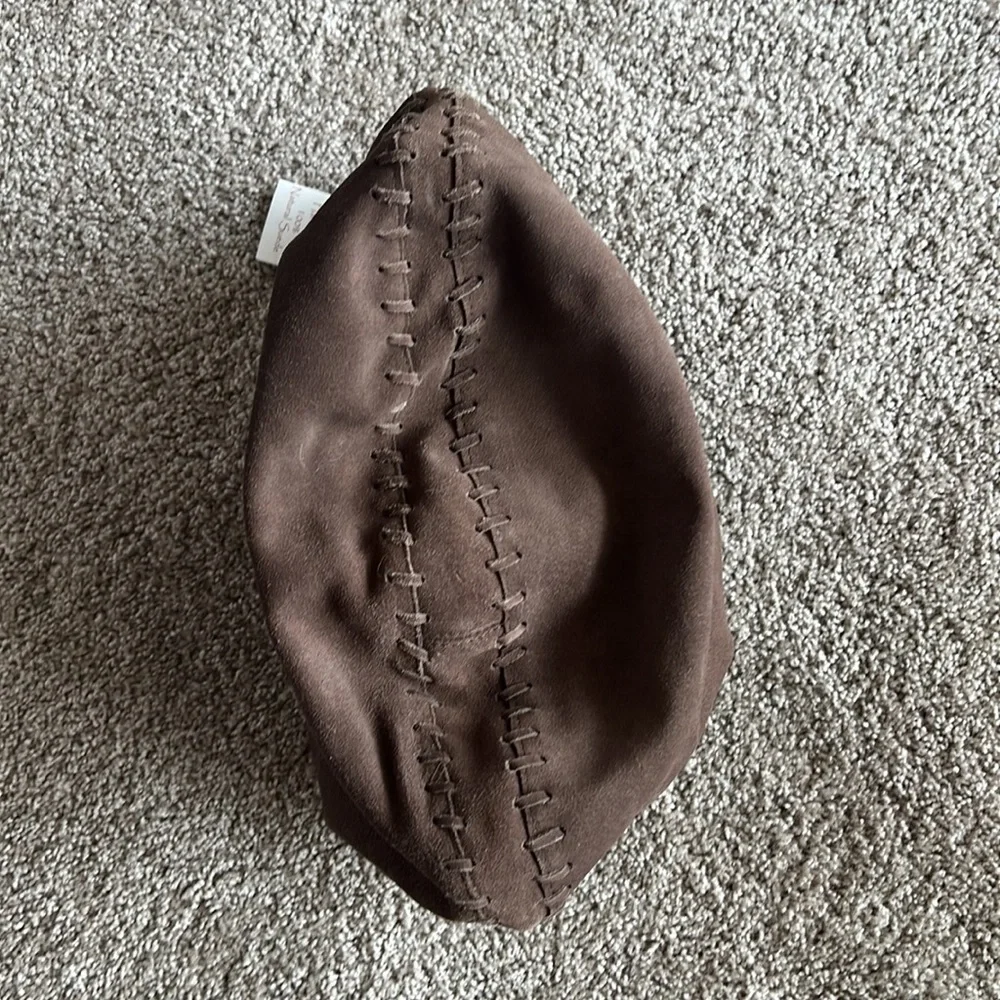 Brown Suede Hobo Bag